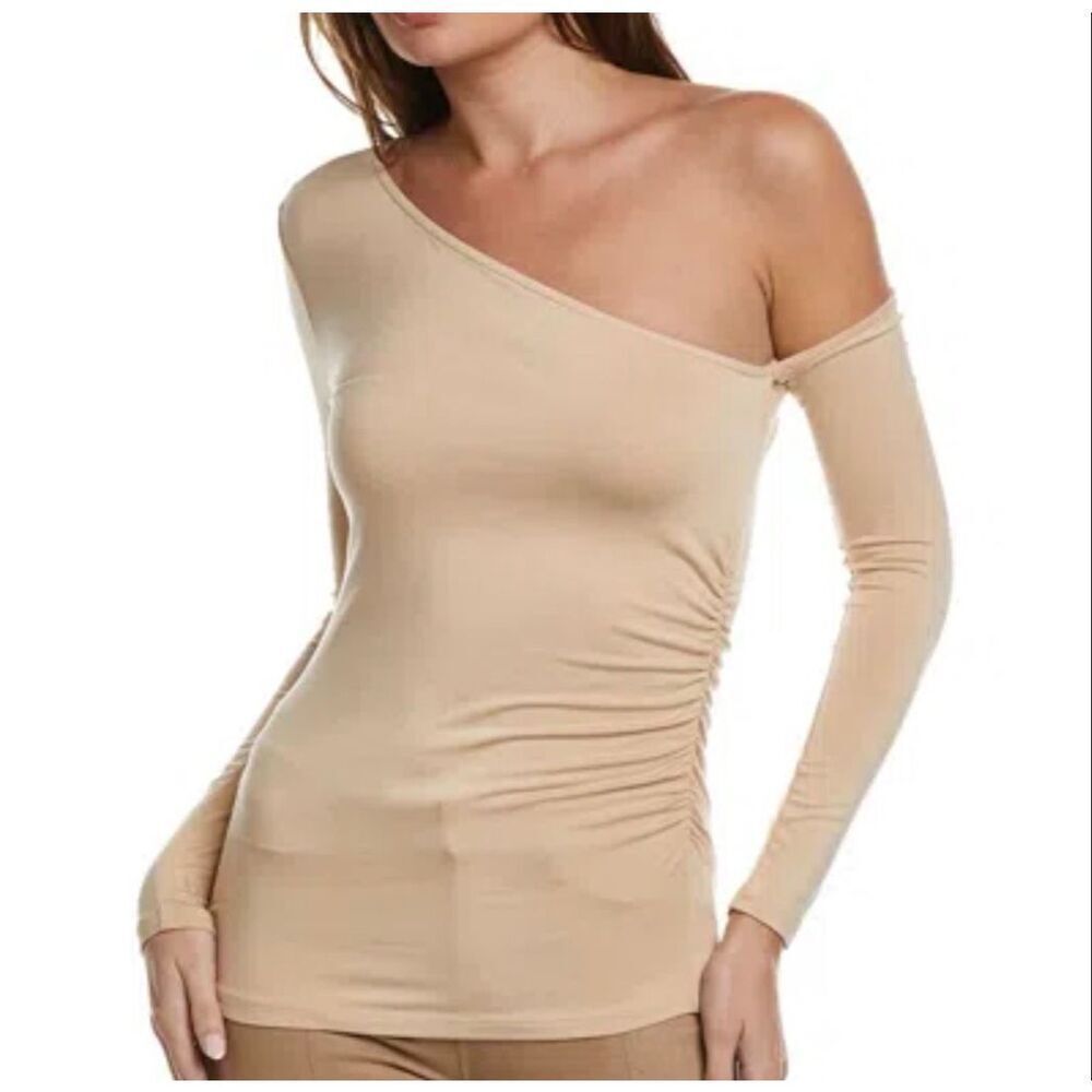 L’agence Hattie One-shoulder Top In Dark Cappuccino size XS NWT